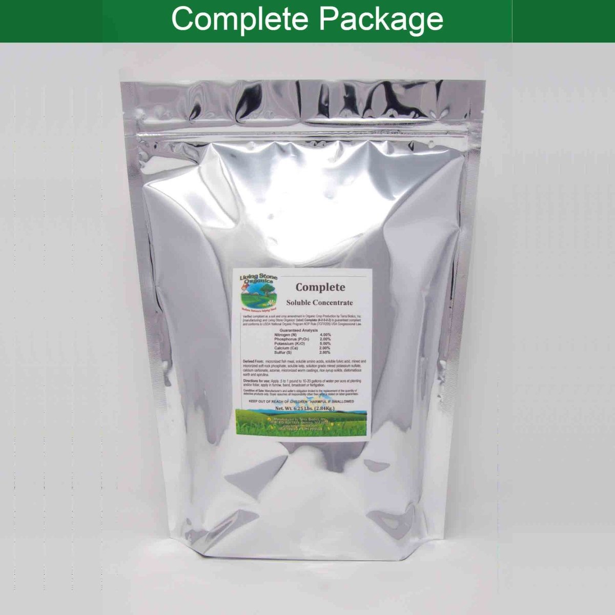 Complete (4-2-5-3Ca-2S) All-in-One Organic Fertilizer - Terra Biotics