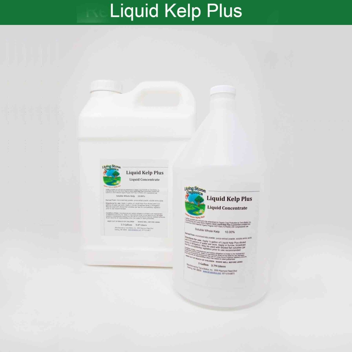 liquid kelp organic seaweed fertilizer 1 gallon of concentrate Liquid Kelp Plus 1-0-2
